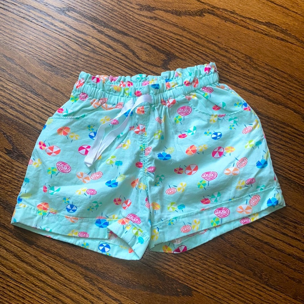 Kids elastic waist drawstring shorts